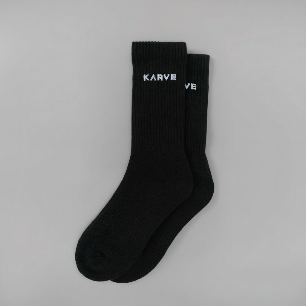Pilates grip socks in New York Black - KARVE athletic crew